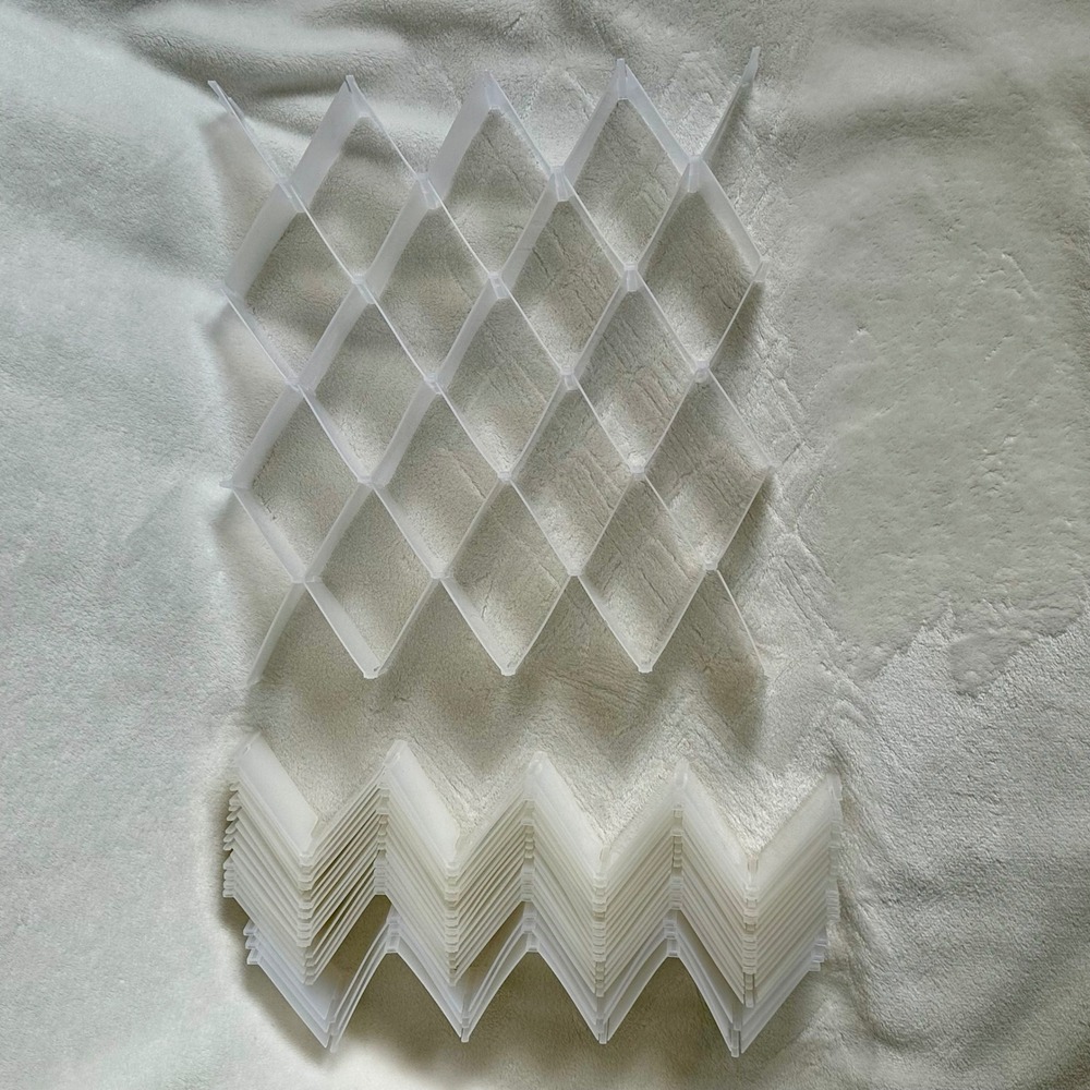 Honeycomb Drawer Organizer Bulk Pack 24‎ Pieces White Grid Fits 4 Drawers